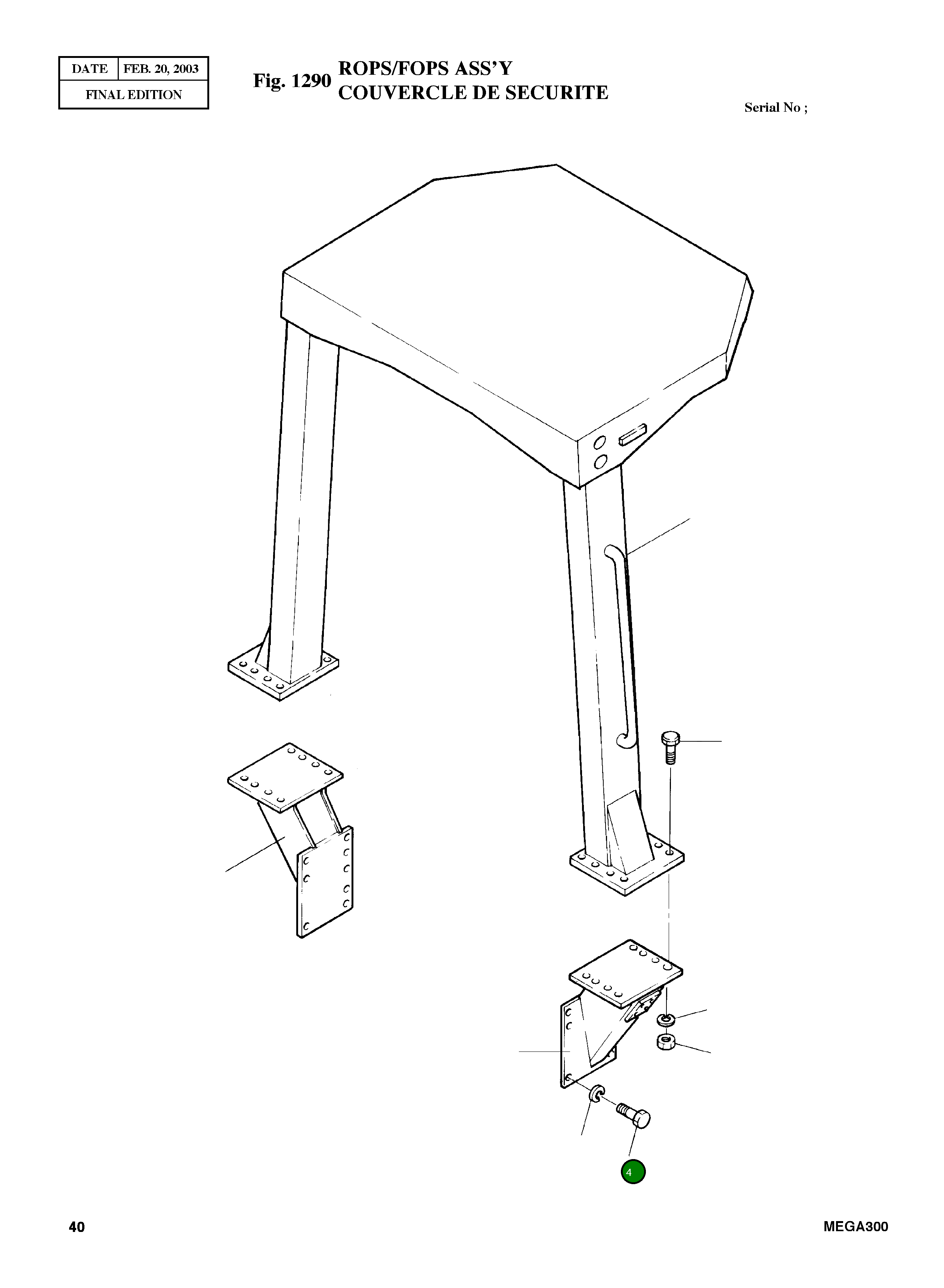 Болт M24X2X50 S0733661 Komatsu
