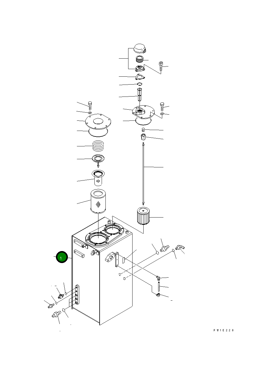 Бак 22U-60-21460YN Komatsu