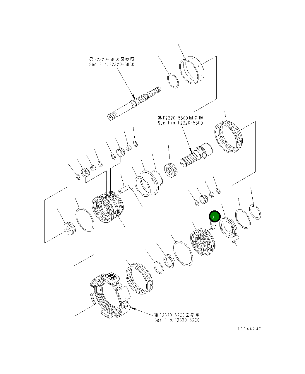 Вал 195-15-82541 Komatsu