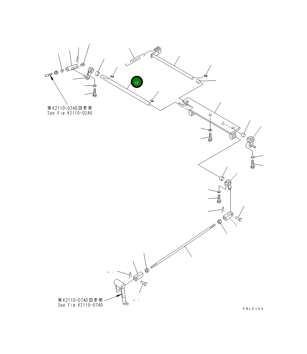 Вал 154-43-44240 Komatsu