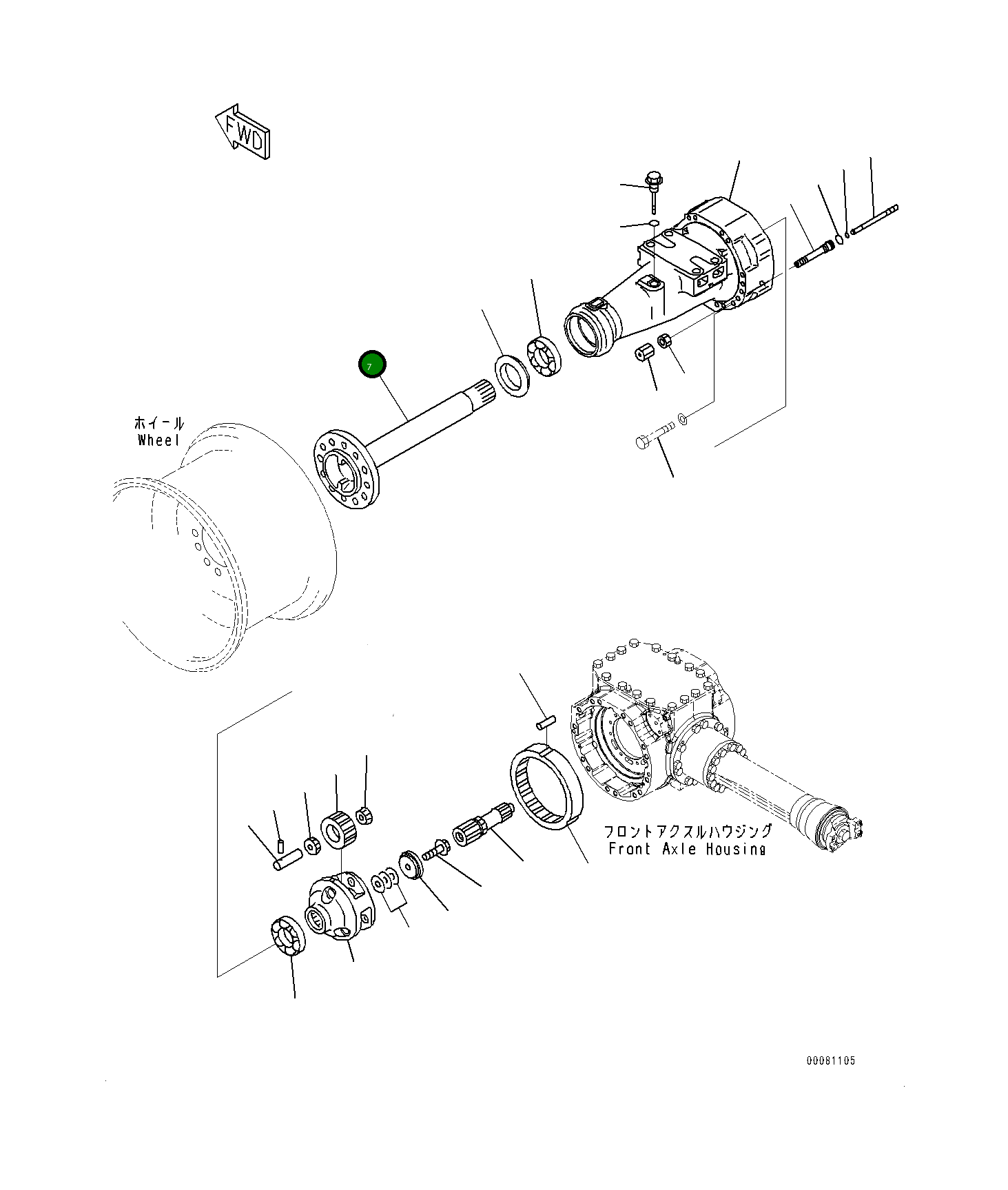 Вал 419-22-H2411 Komatsu