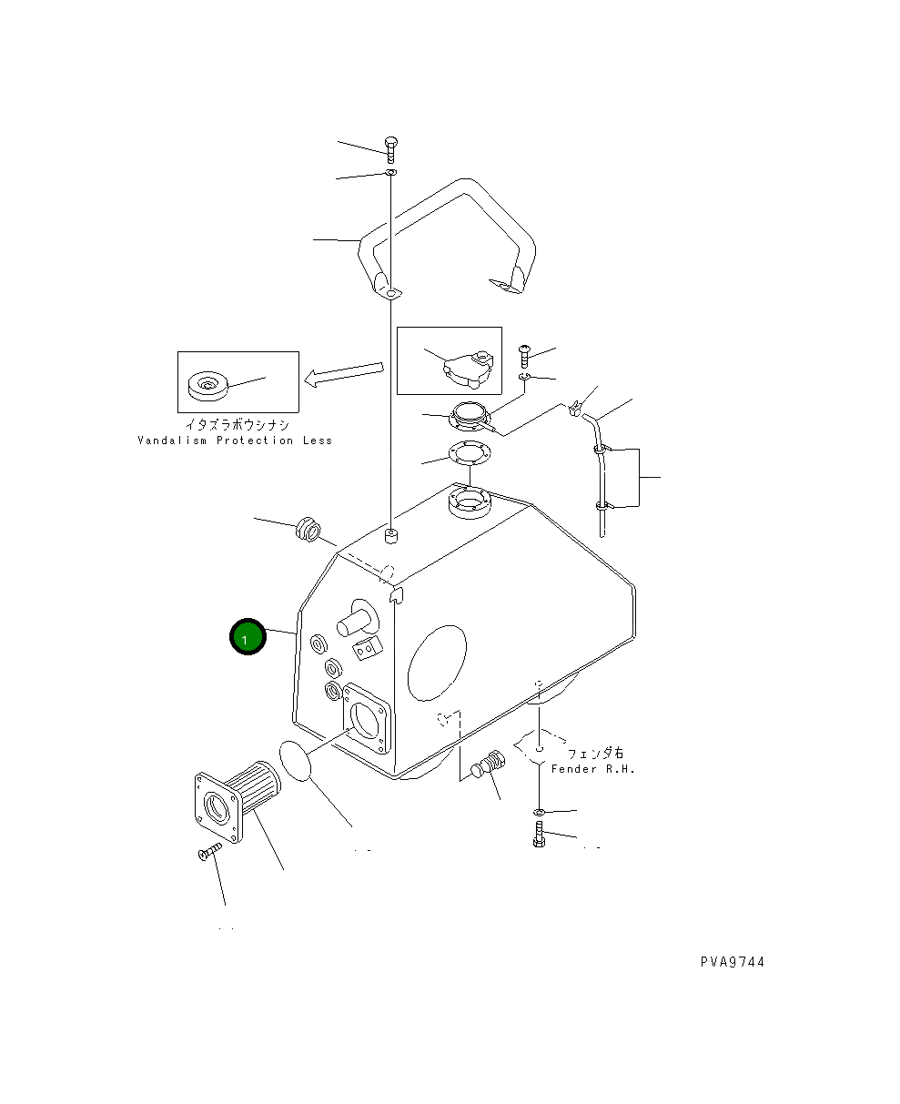 Бак 14X-60-21111 Komatsu