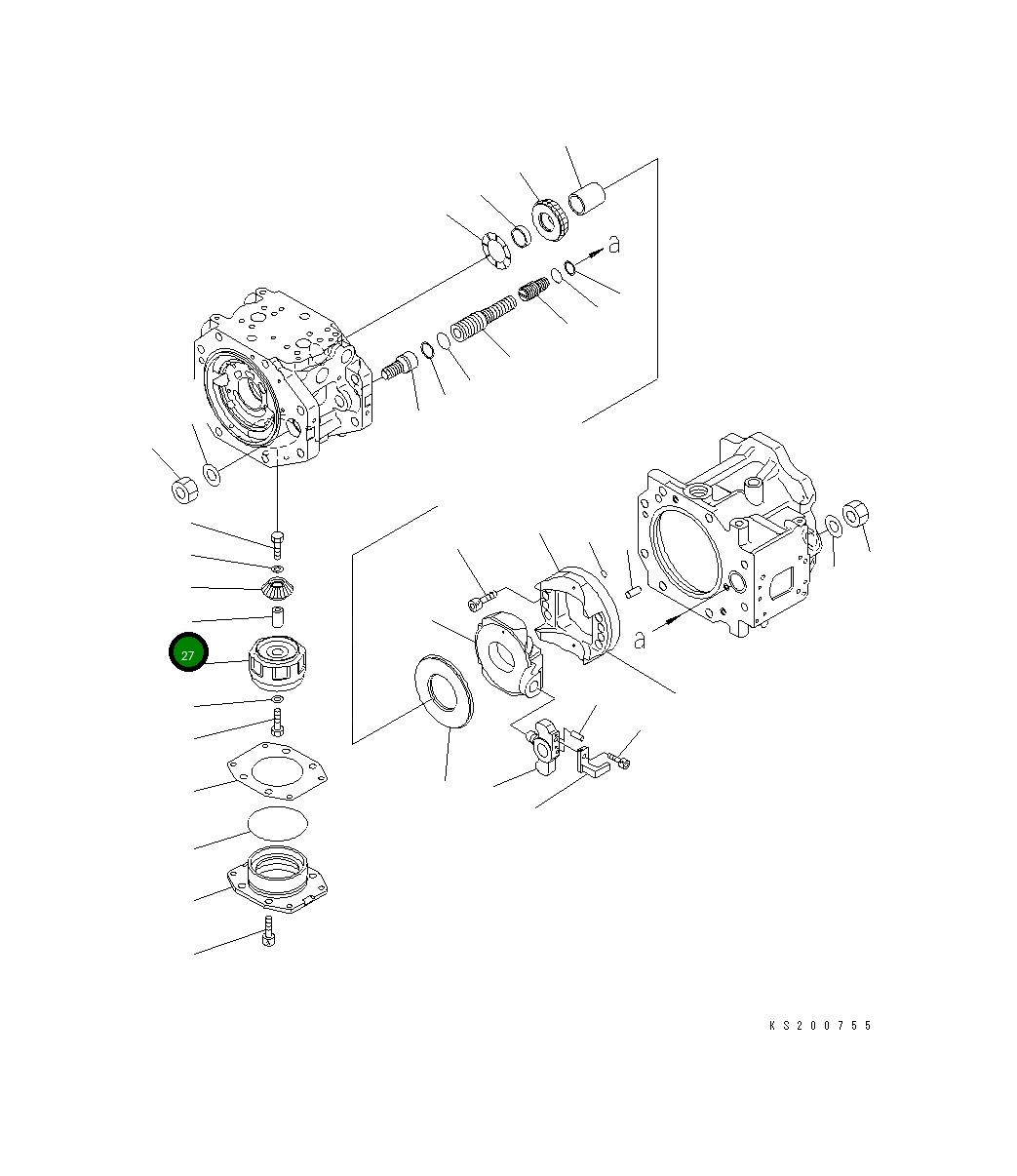 Вал 708-2K-11810 Komatsu