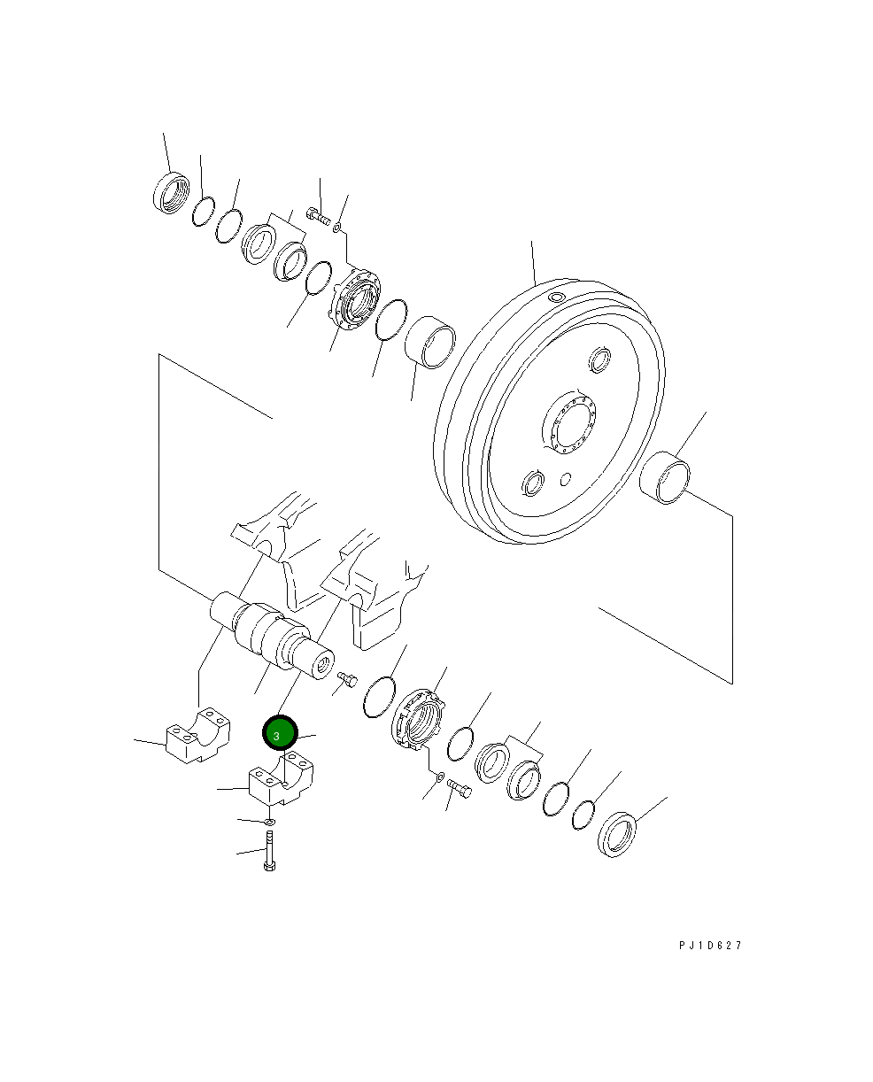 Вал 195-30-33130 Komatsu
