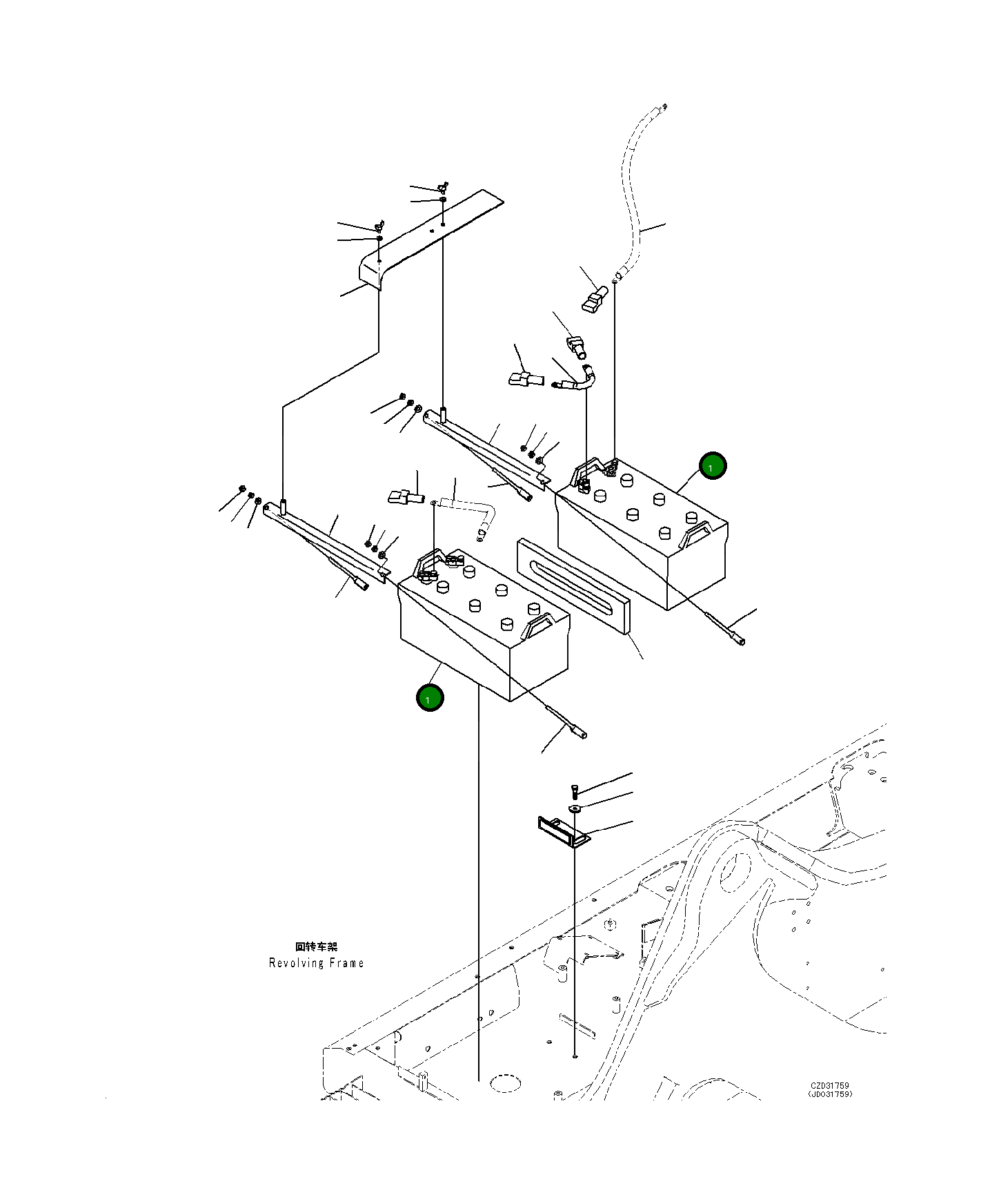 Аккумулятор WET 423-06-D1610 Komatsu