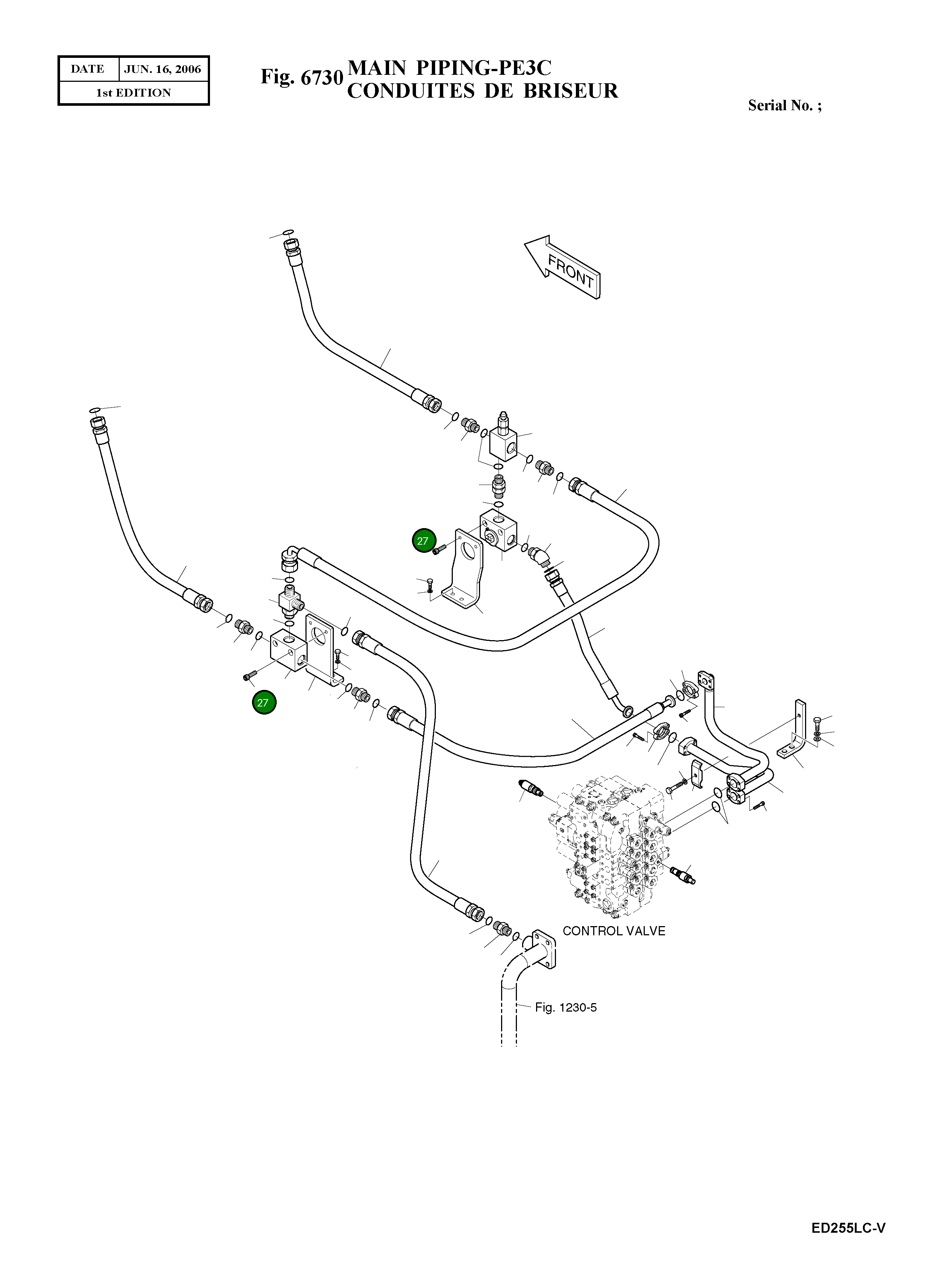 Болт M12X1.75X55 S2215766 Komatsu