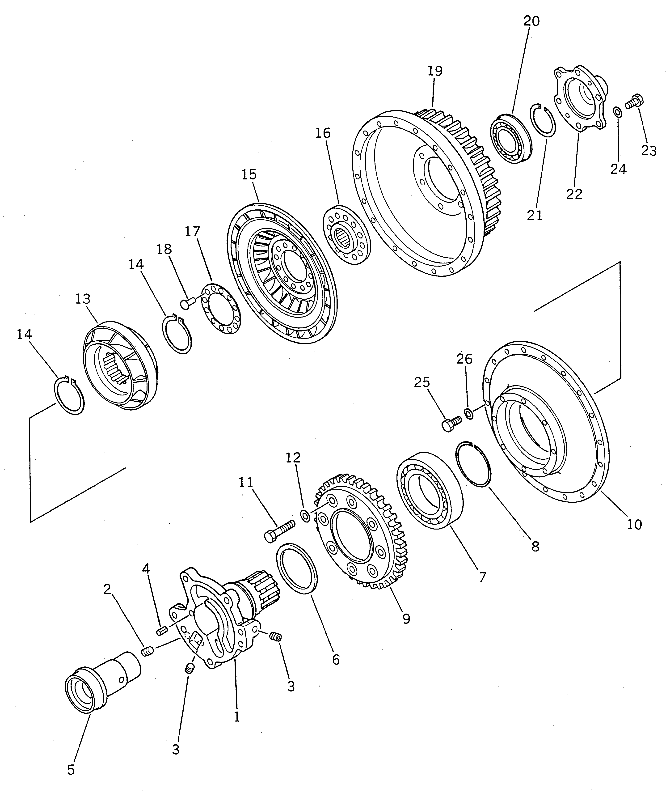 Вал 711-64-12520 Komatsu