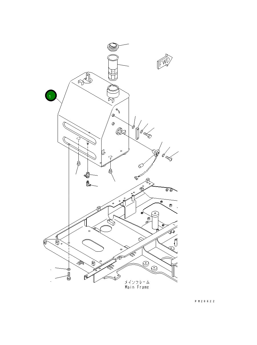 Бак 201-04-72122 Komatsu