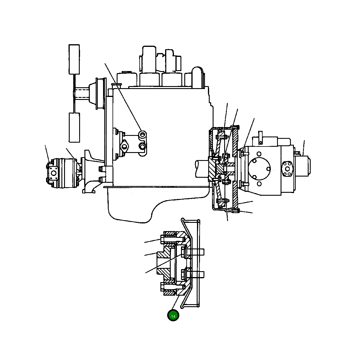 Адаптер 1250 206 H2 Komatsu