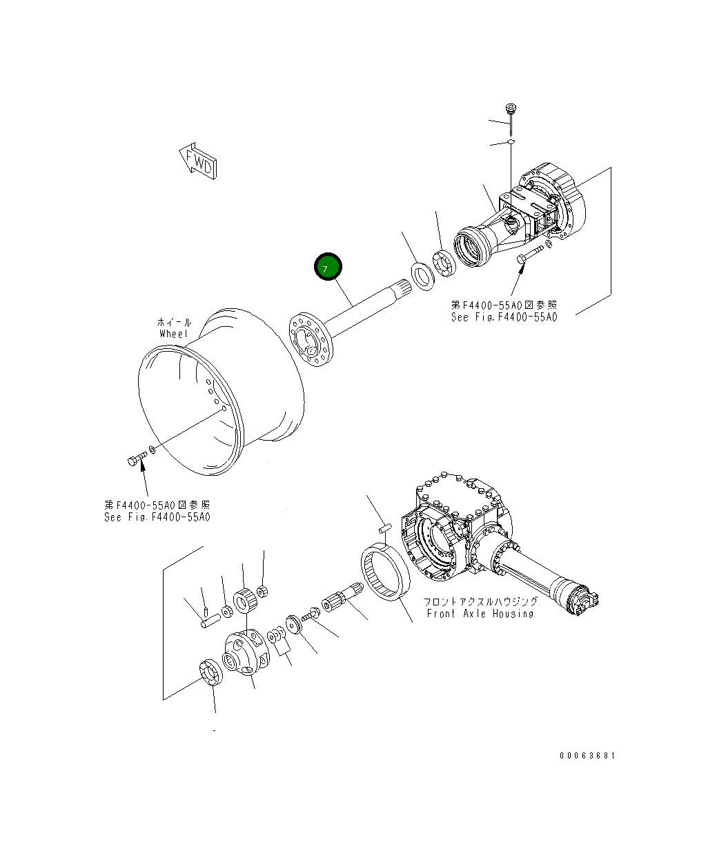Вал 418-22-32950 Komatsu