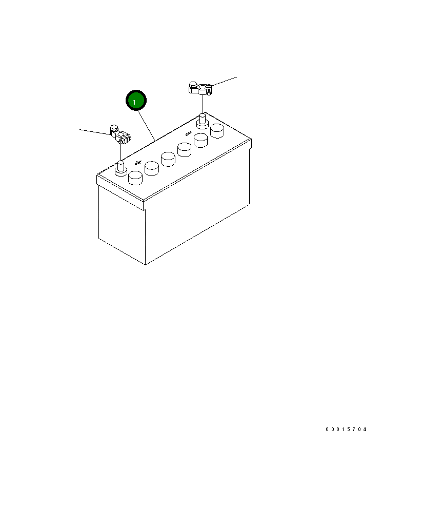Аккумулятор сухой (115E41L) 08000-62212 Komatsu