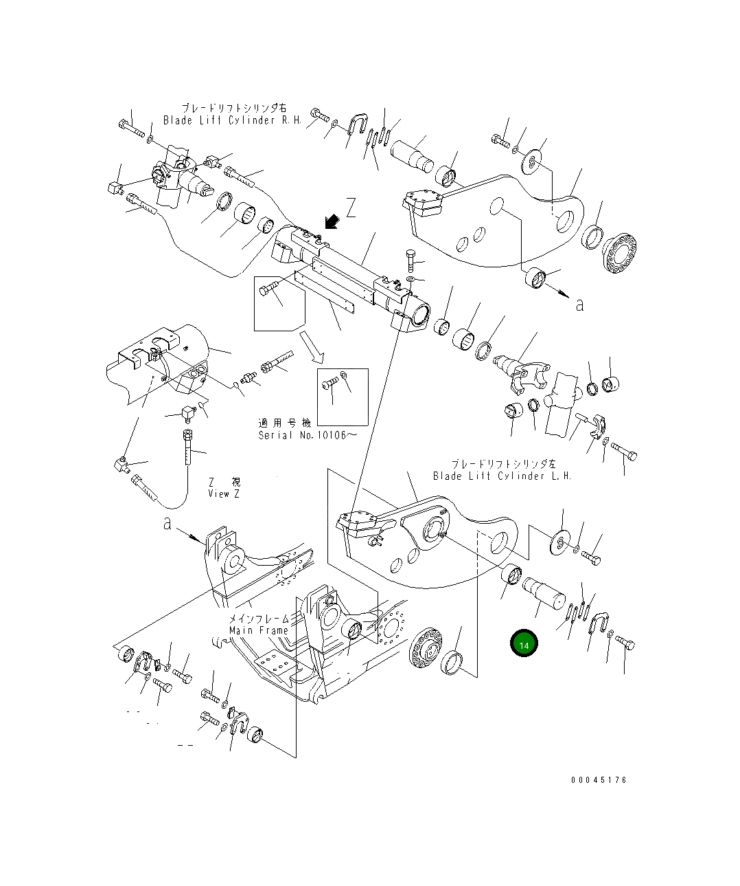 Вал 19M-61-29140 Komatsu