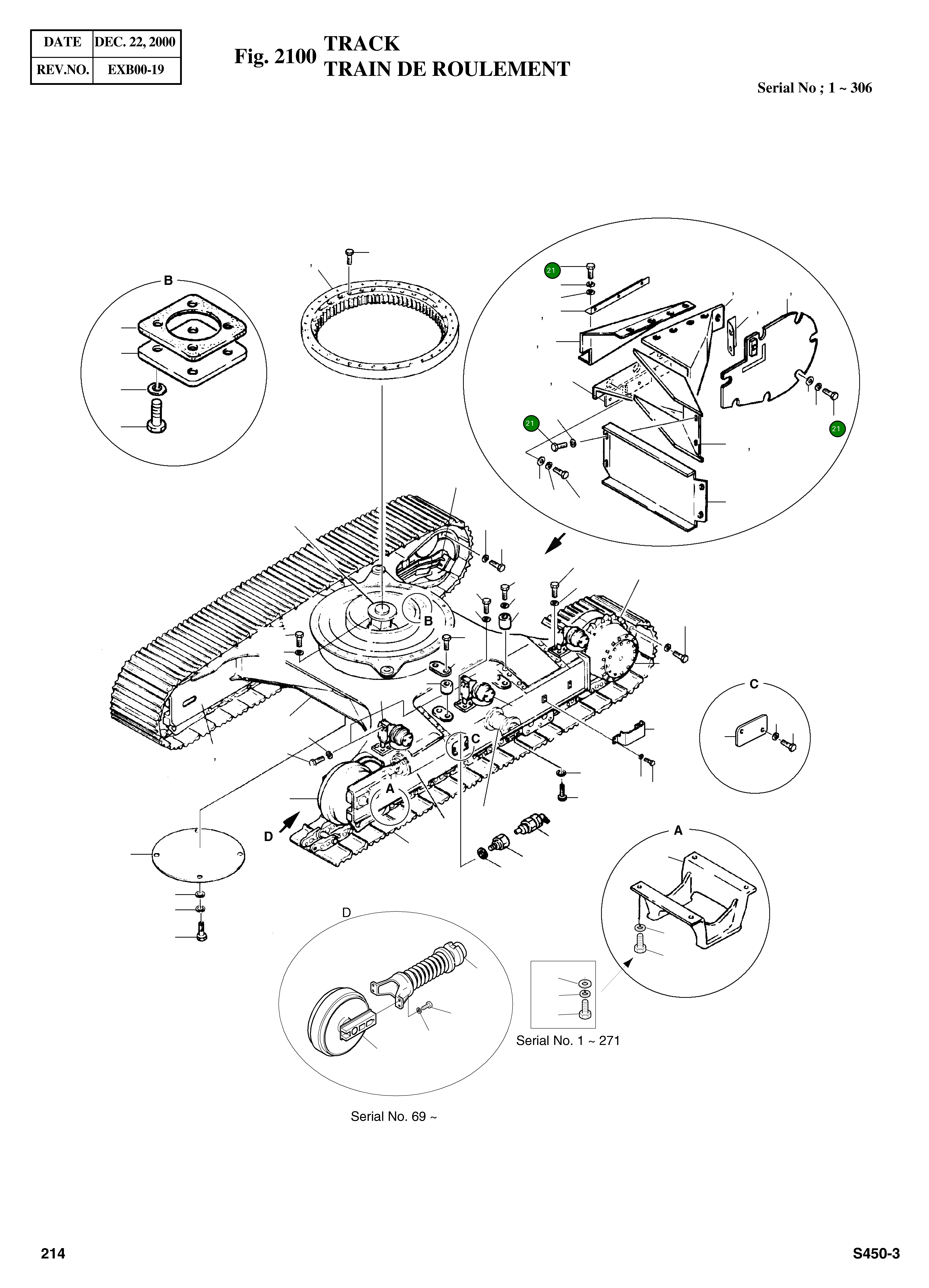 Болт M12X1.75X25 S0514953 Komatsu
