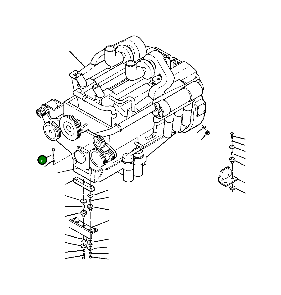 Болт, 3/4NC X 9 3/4 26 122 R1 Komatsu