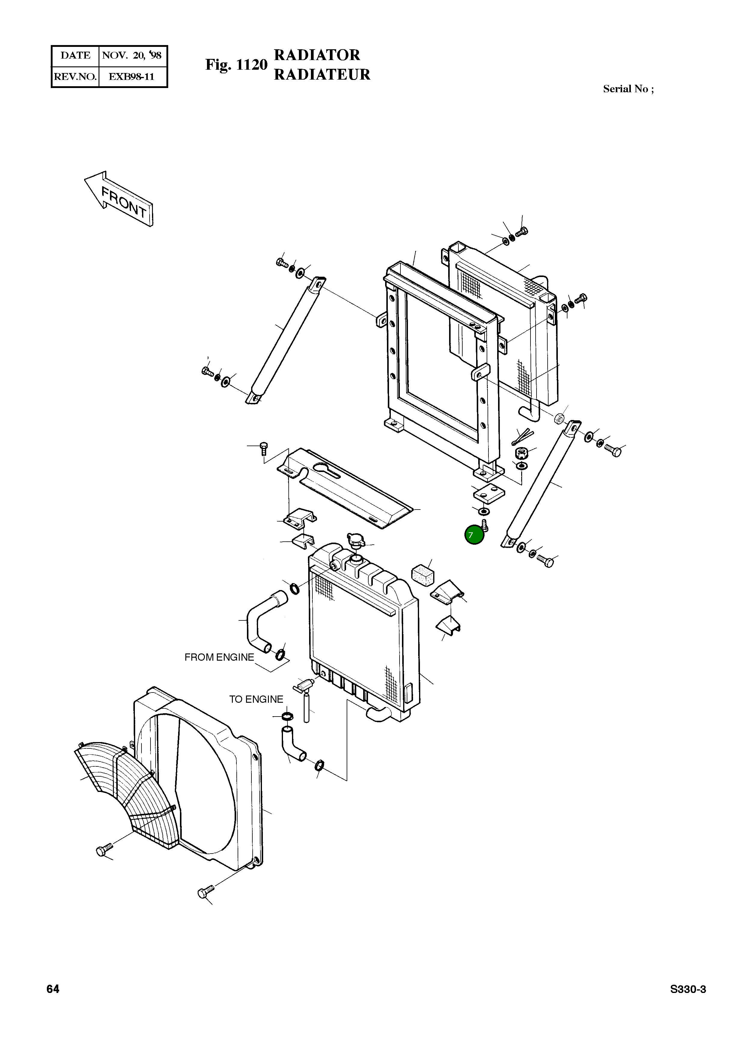 Болт M16X2.0X55 2120-1035D15 Komatsu