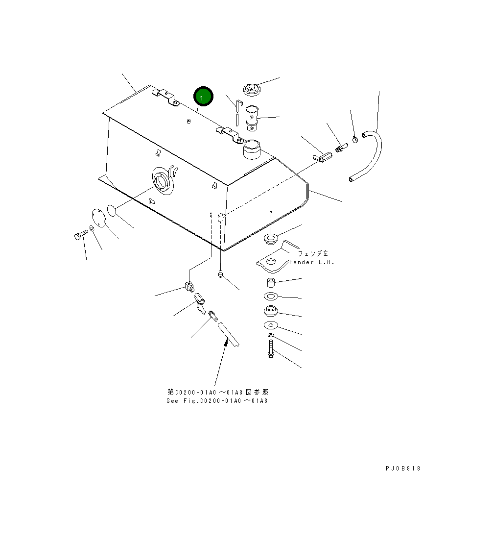 Бак 14X-04-11113 Komatsu