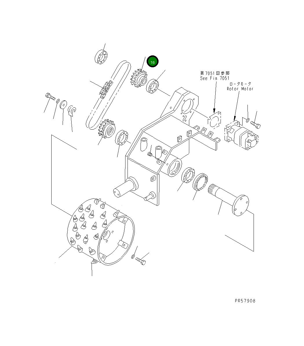 Ведущая звезда 26A-870-1290 Komatsu