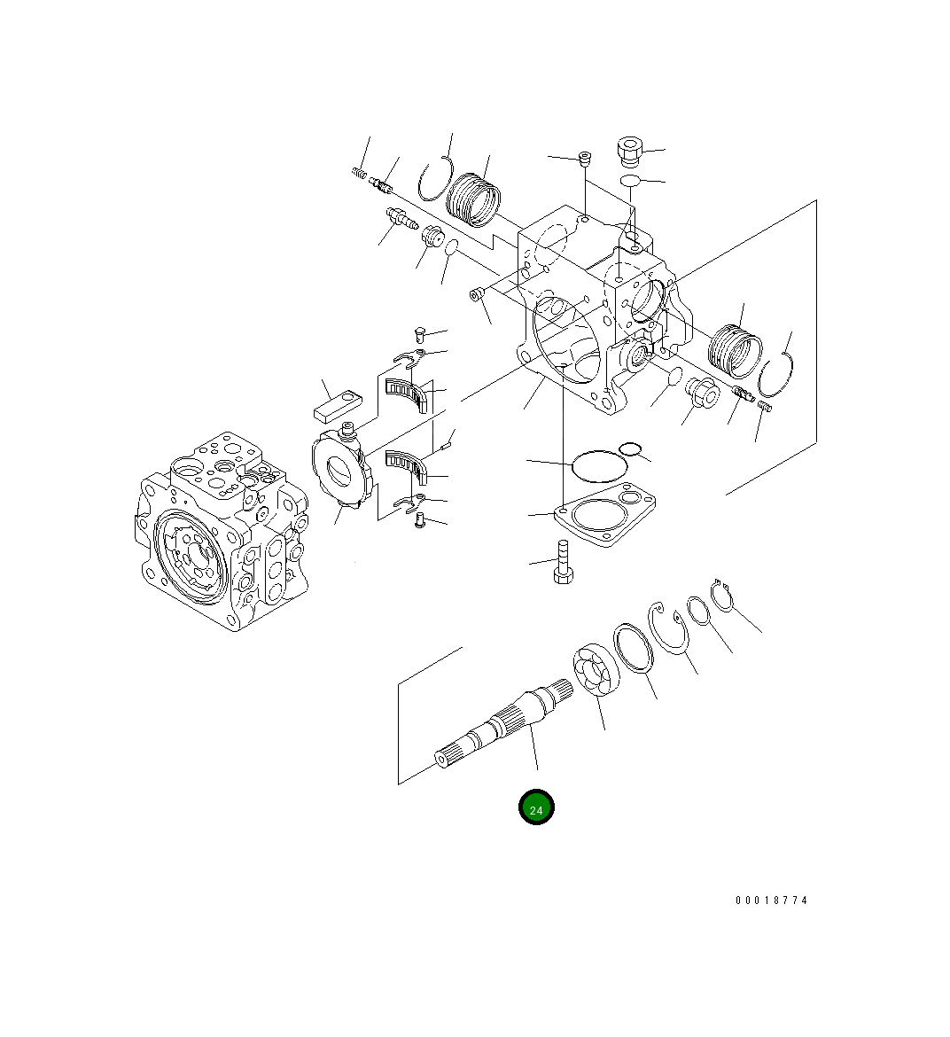 Вал 708-2M-12121 Komatsu