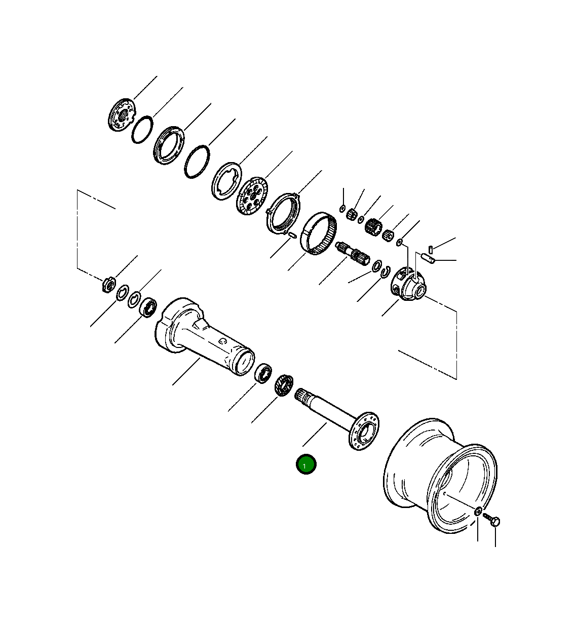 Вал 1301 711 H1 Komatsu