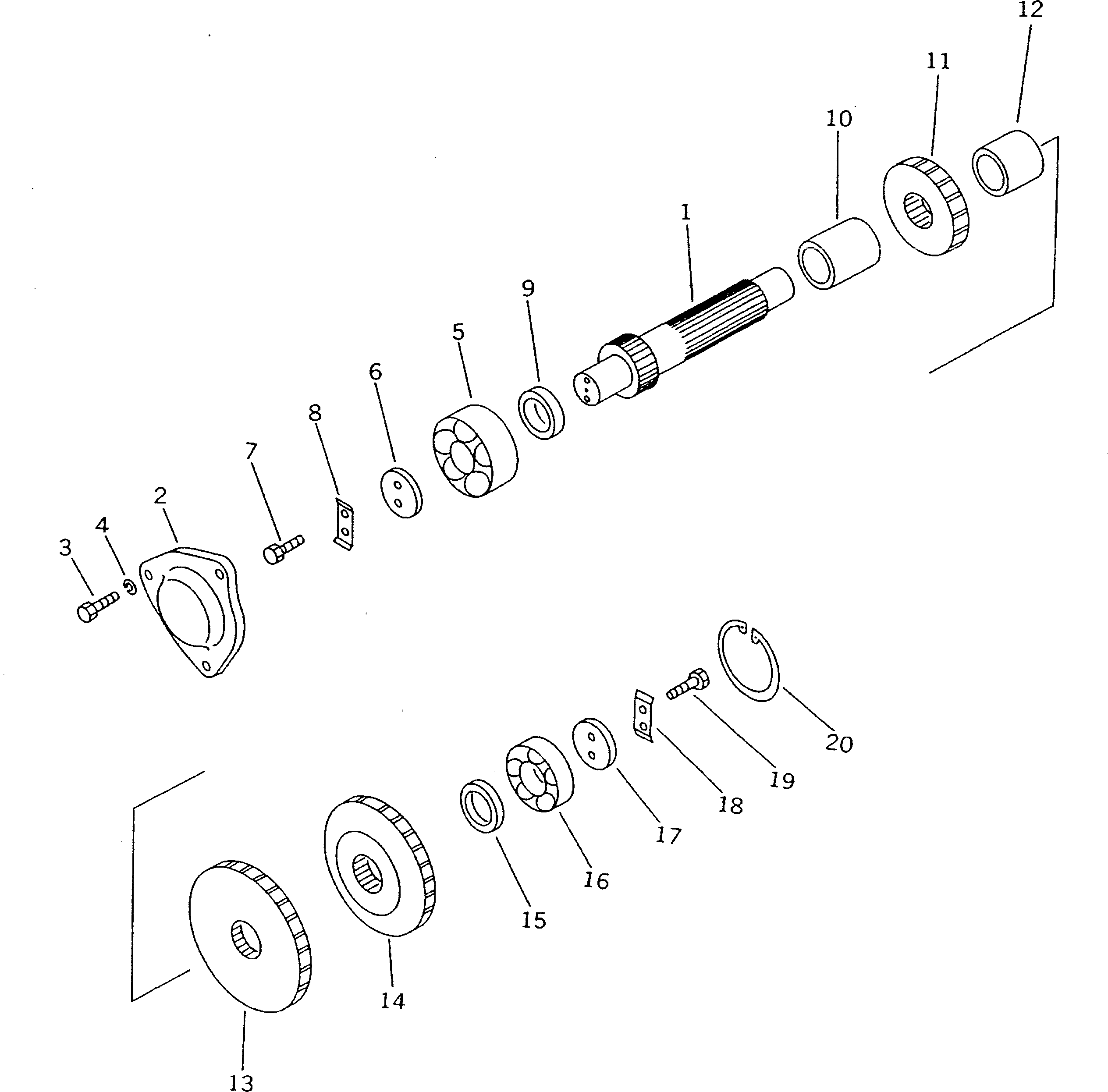 Вал 10F-A74-2240 Komatsu