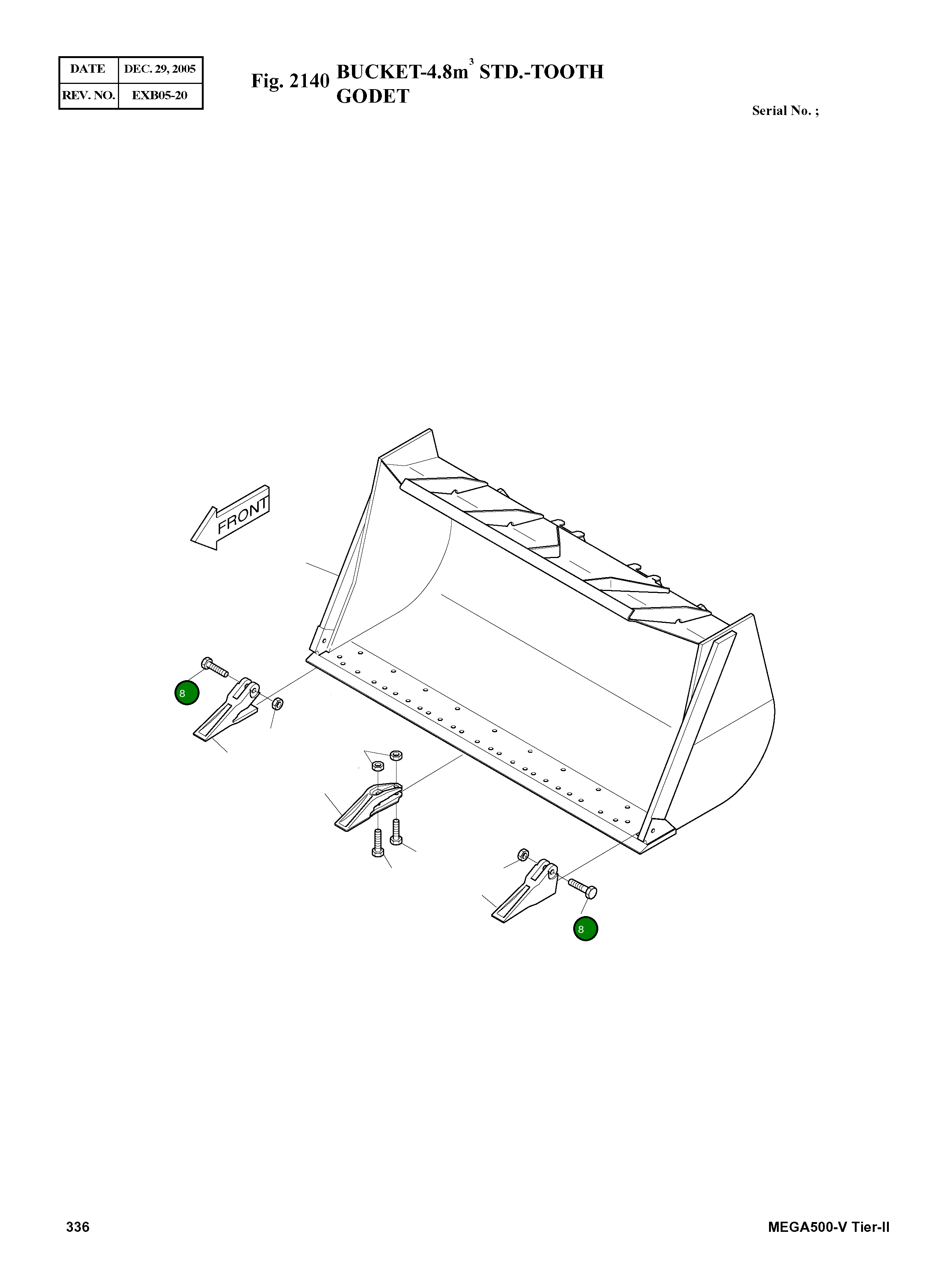 Болт M30X2.0X125 S0779966 Komatsu