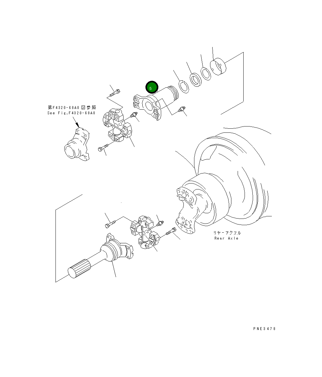 Вилка 425-20-14722 Komatsu
