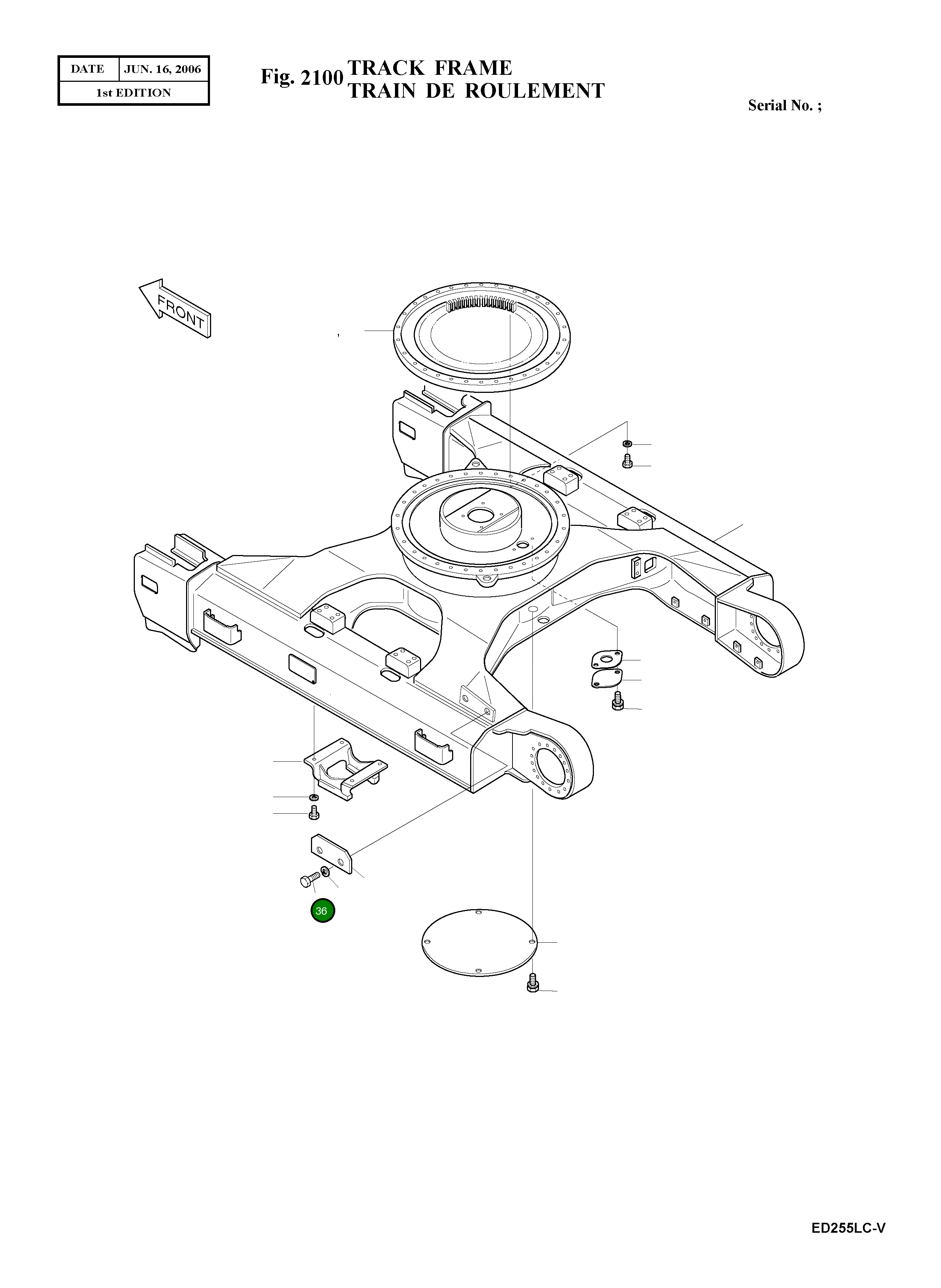 Болт M16X2.0X55 S0565366 Komatsu