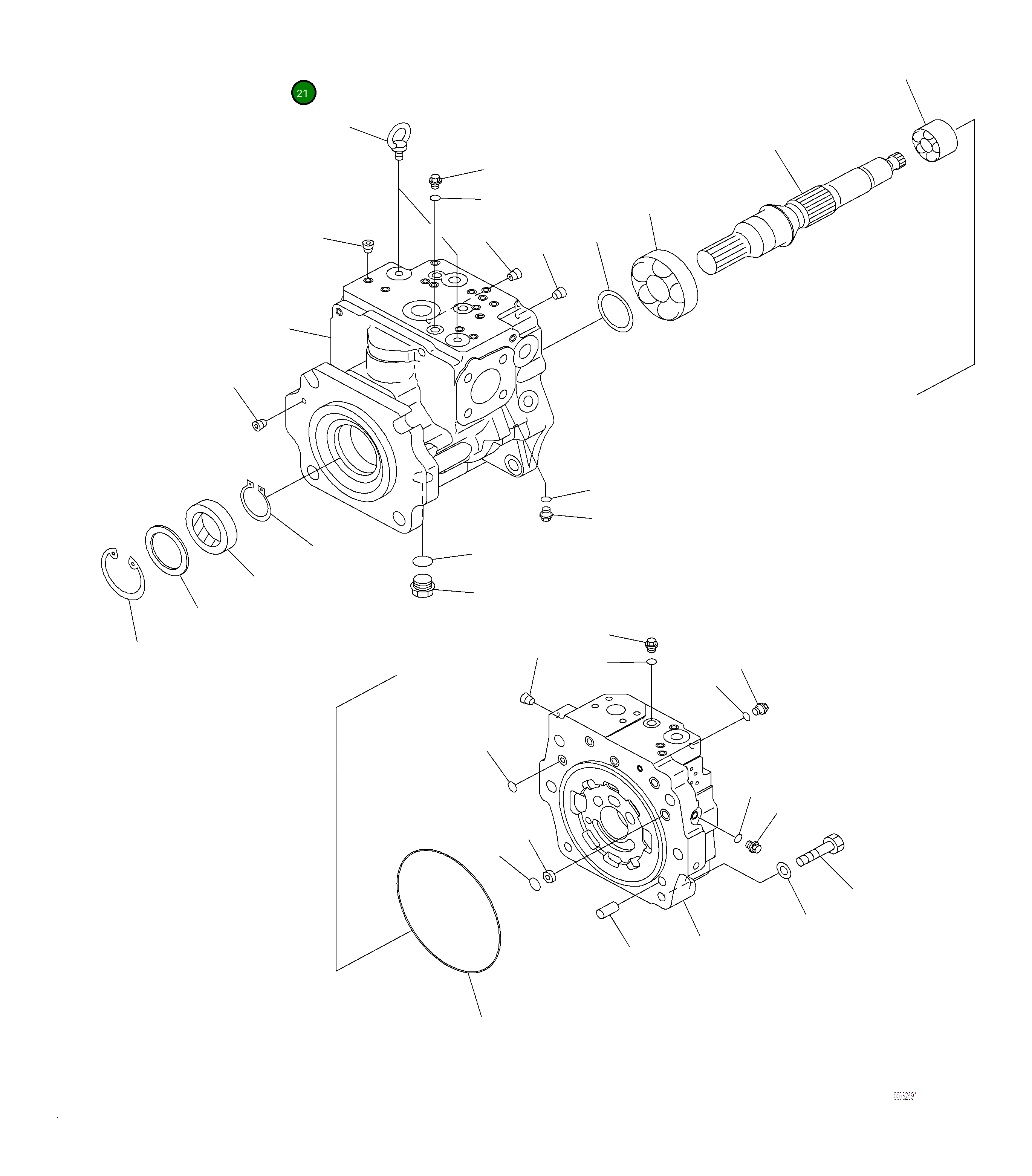 Вал 708-1G-12160 Komatsu