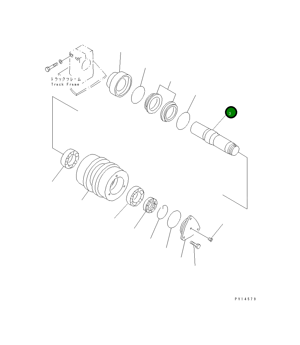 Вал 20Y-30-15131 Komatsu