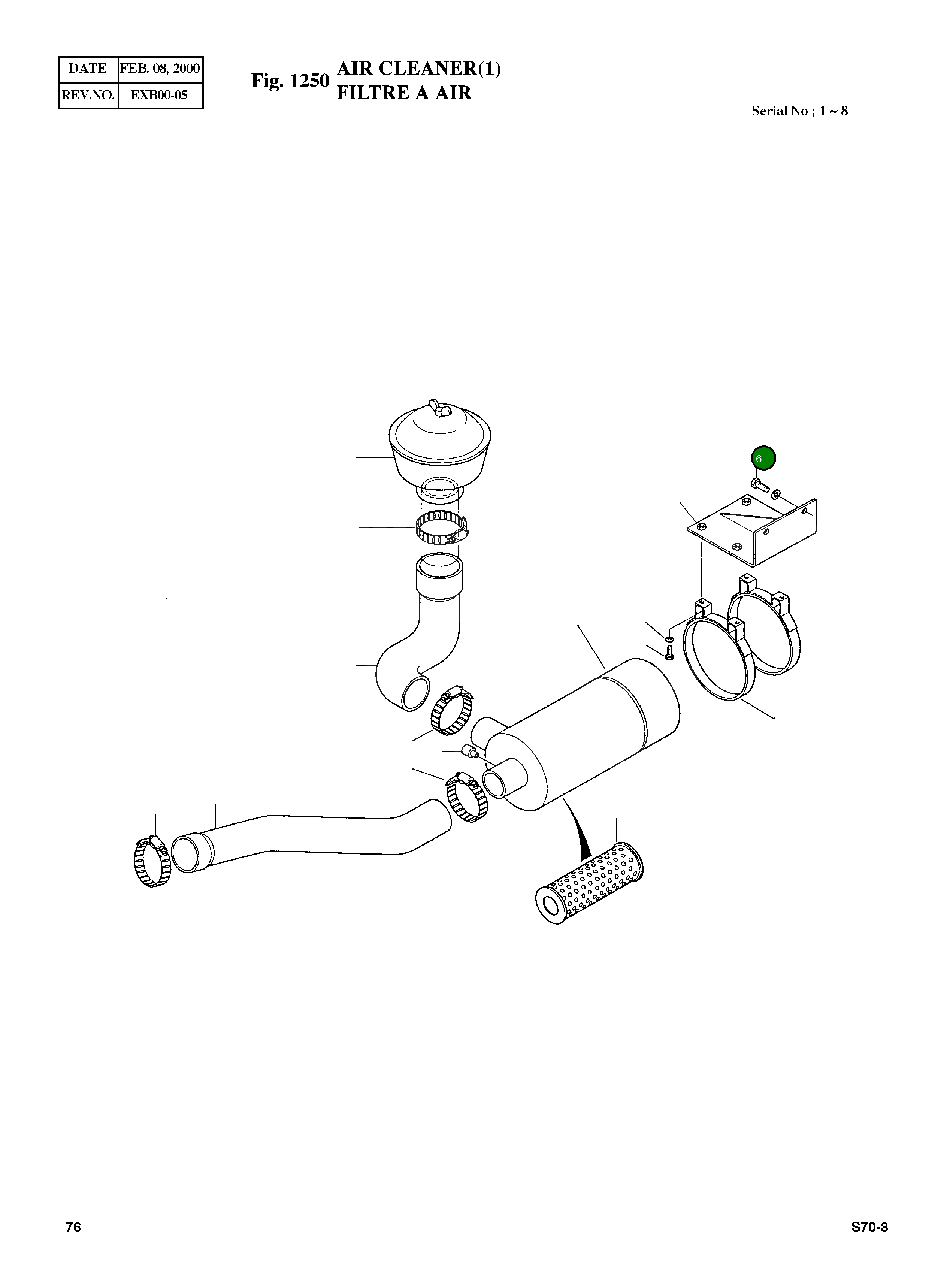 Болт M10X1.5X30 S0558153 Komatsu