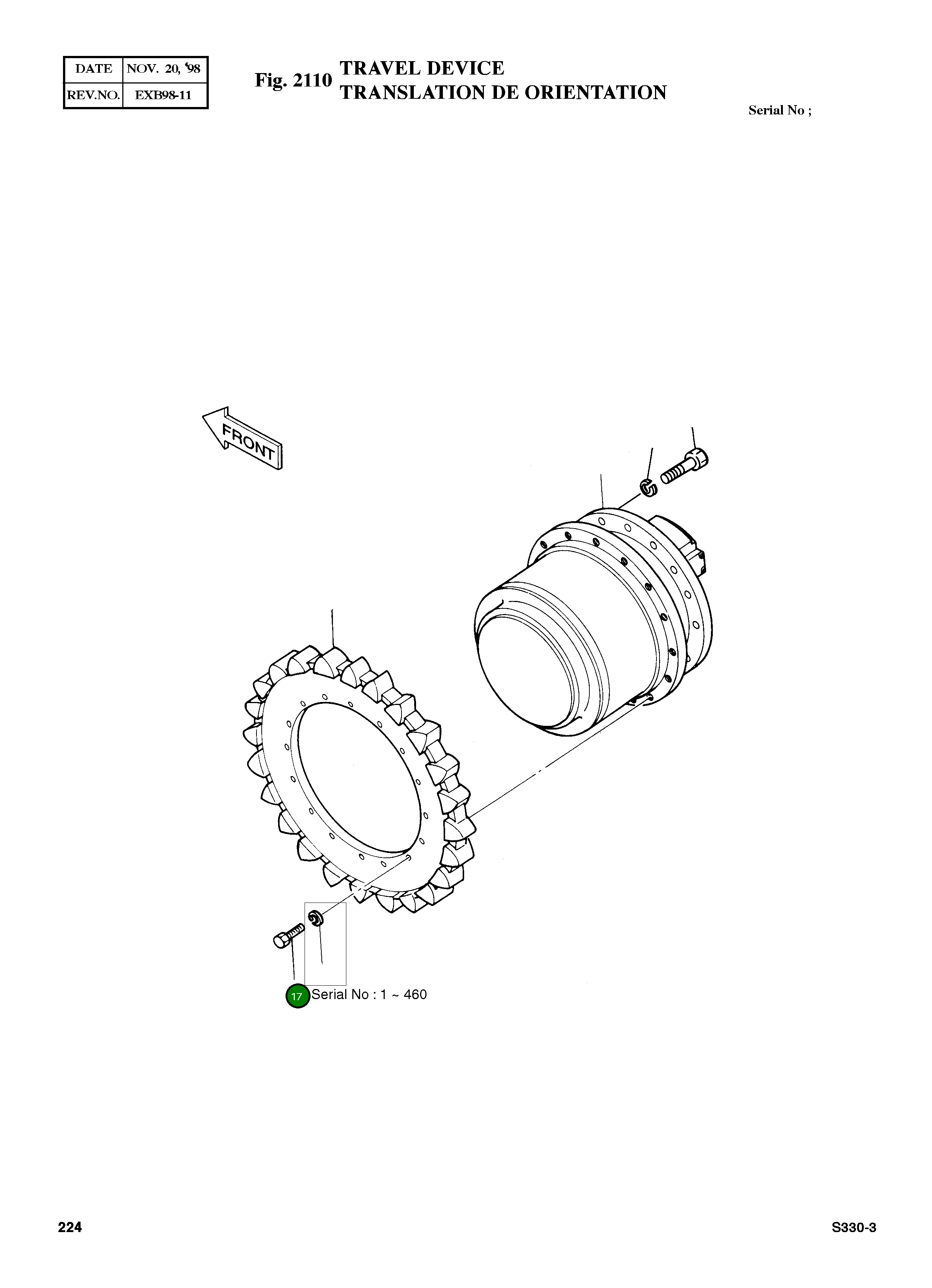 Болт M20X2.5X60 S0527861 Komatsu