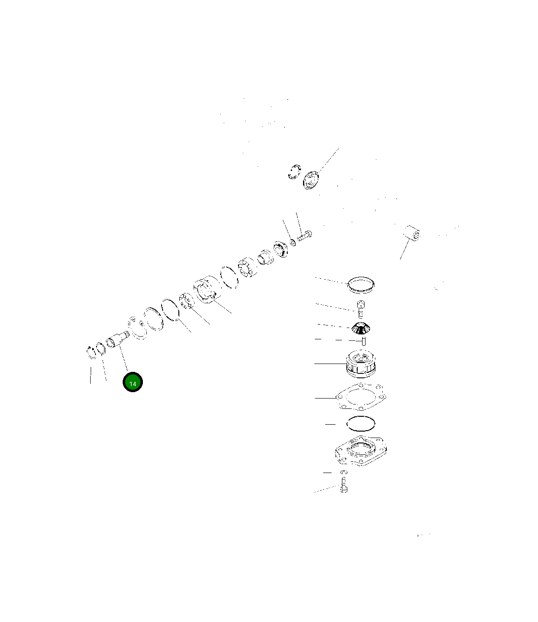 Вал 708-2J-12510 Komatsu