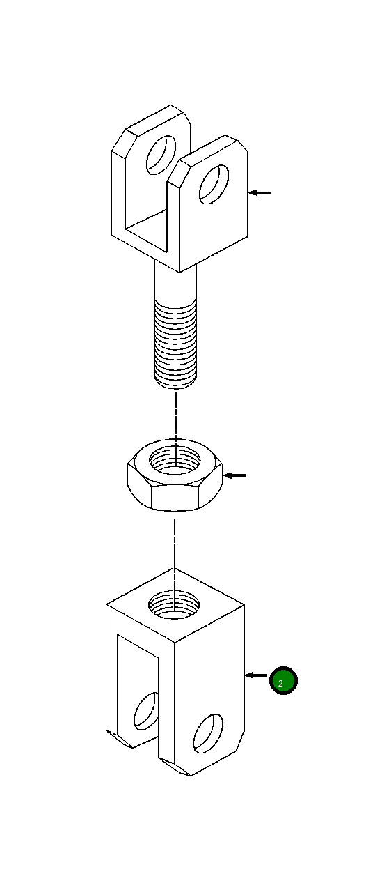 Вилка 740 595 C1 Komatsu