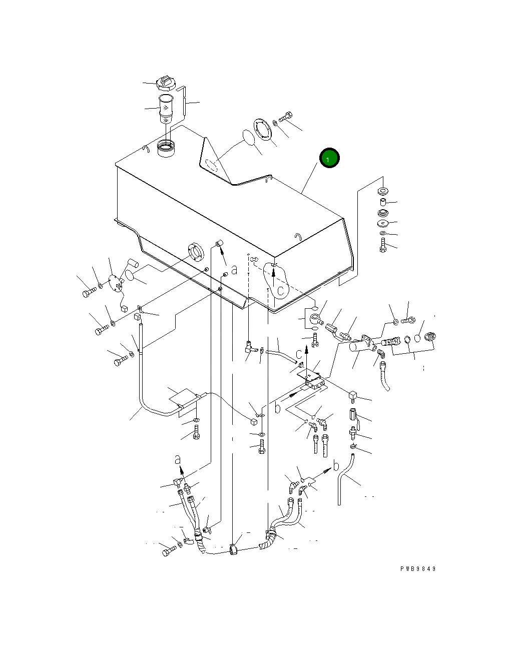 Бак 17A-04-12121 Komatsu