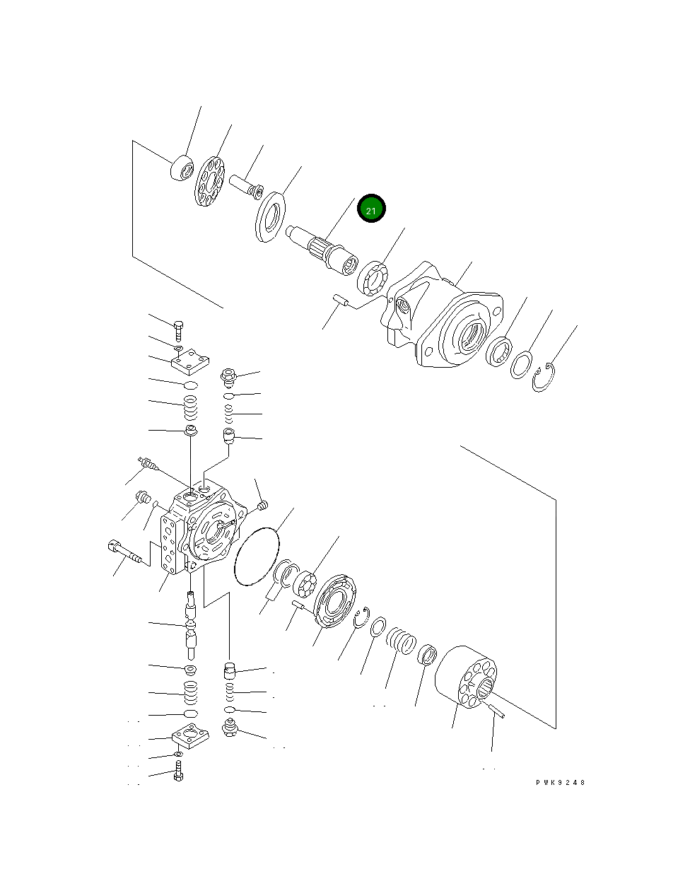 Вал 708-7L-12111 Komatsu