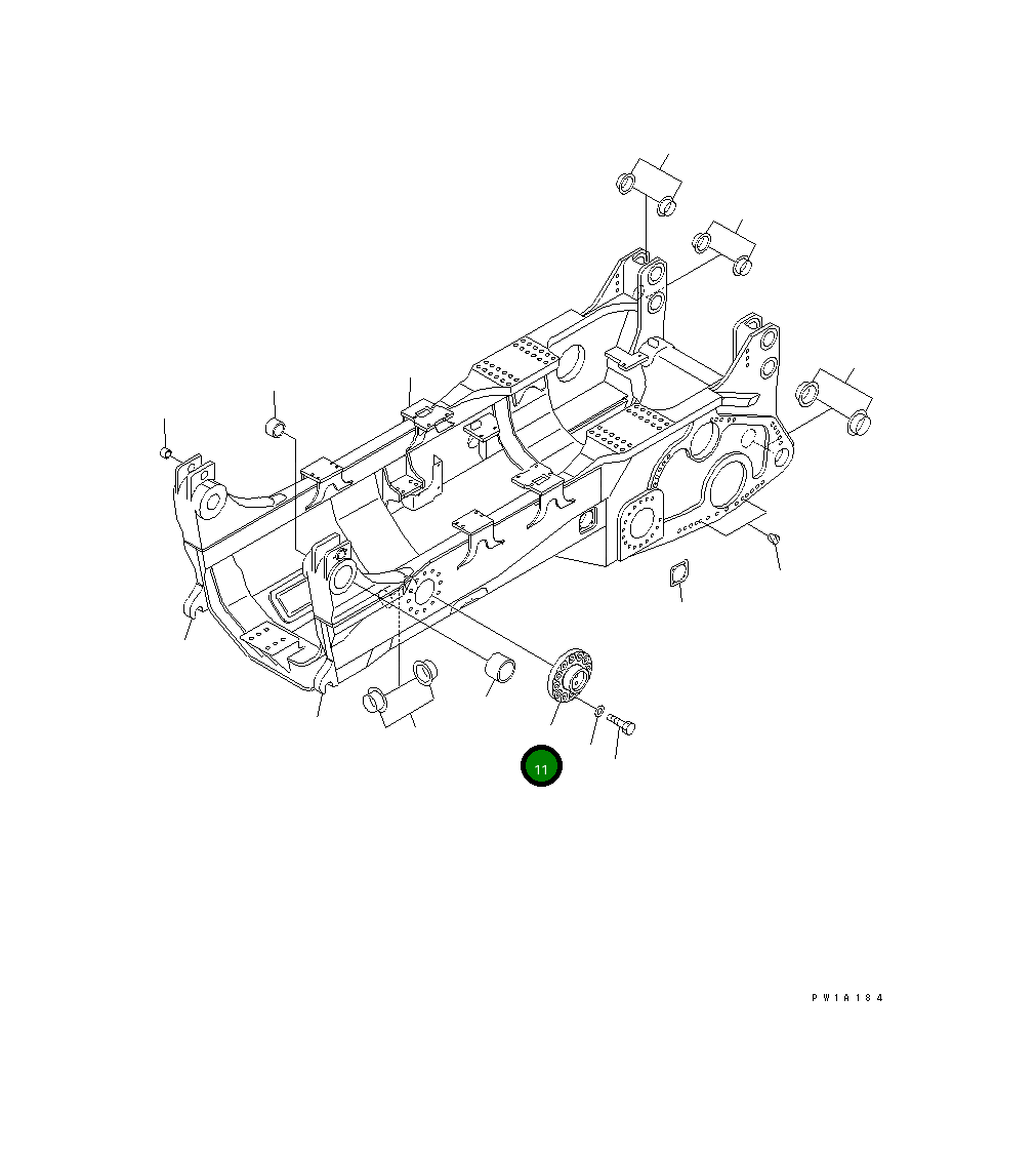 Вал 19M-61-29131 Komatsu