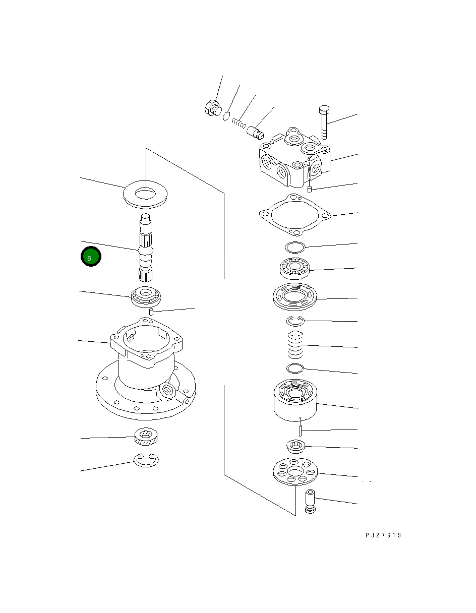 Вал 708-7T-12211 Komatsu