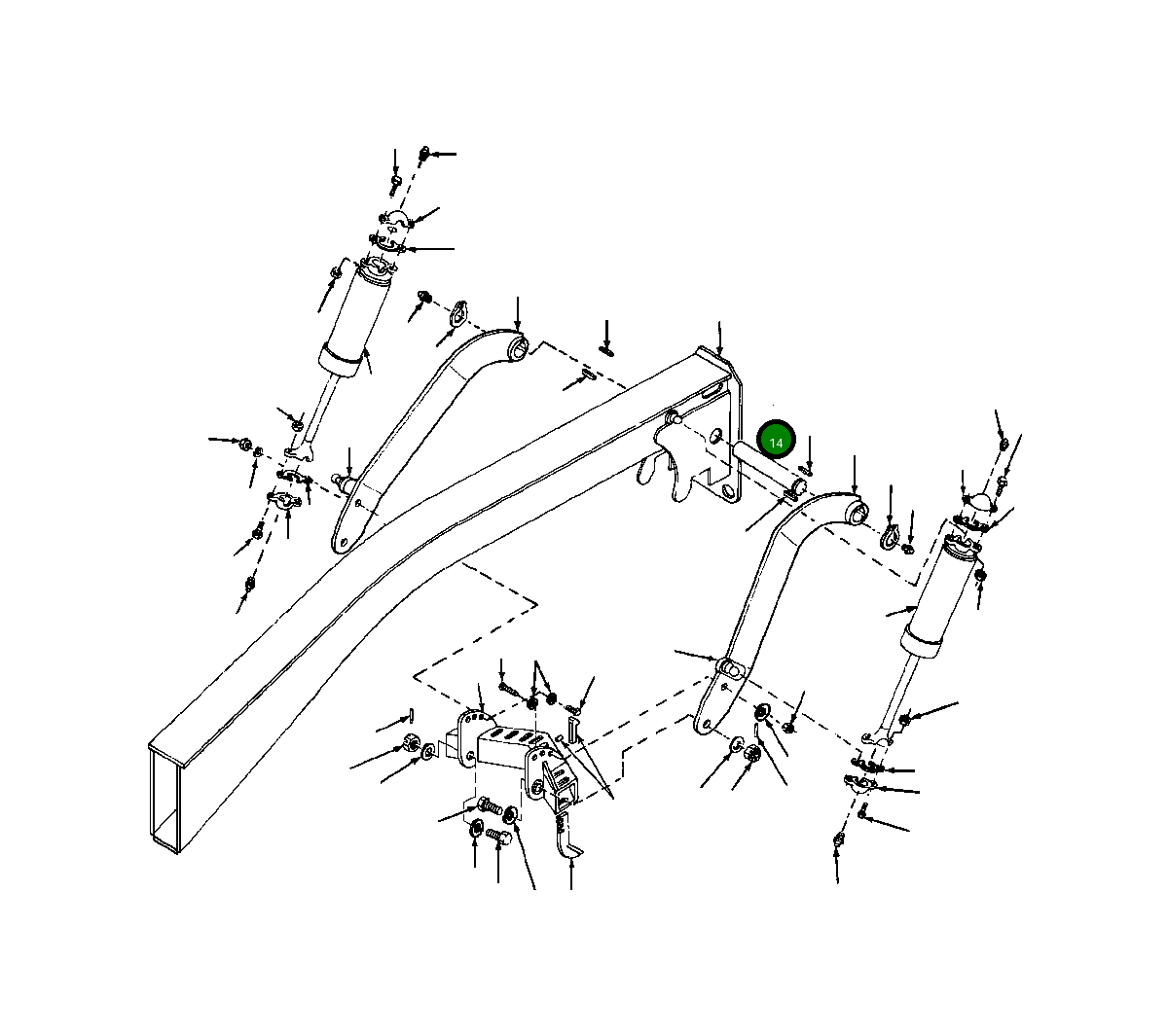 Вал 141 114 H45 Komatsu