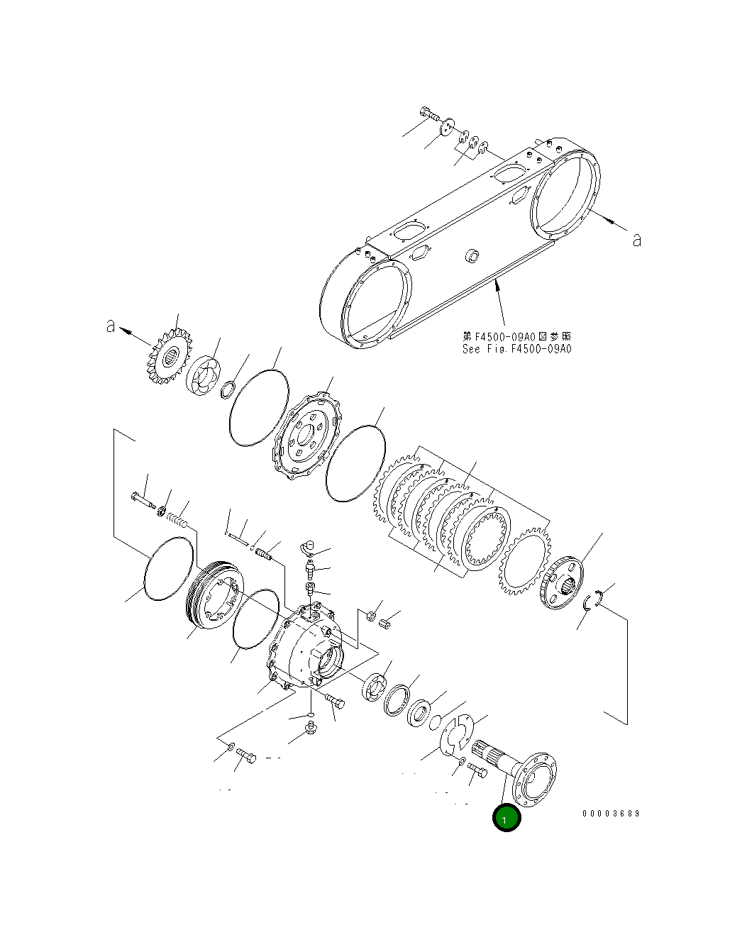 Вал 23B-25-31131 Komatsu