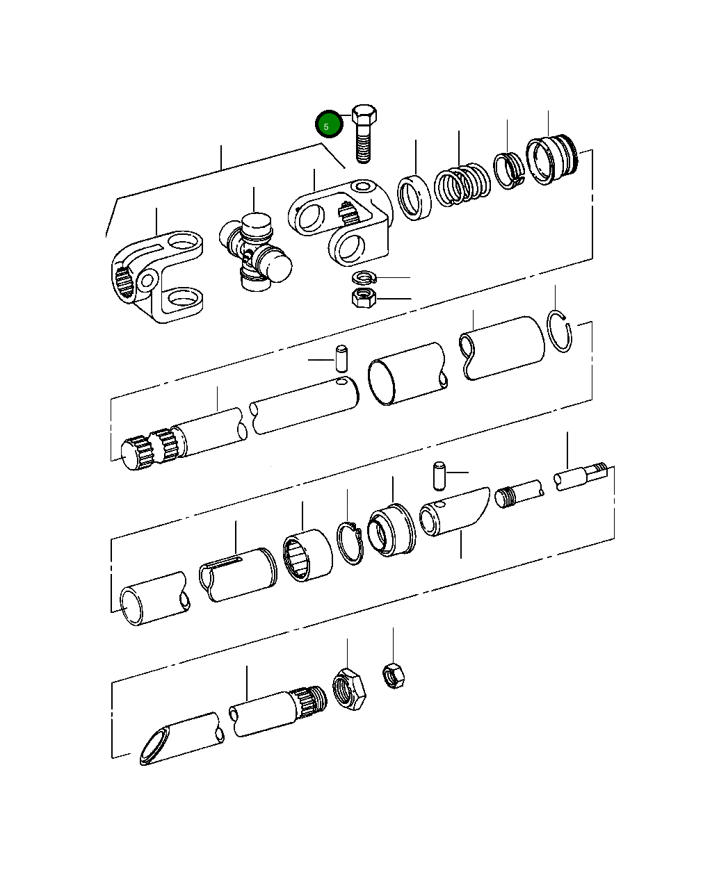 Болт, 3/8NF x 1 7/8 181 646 Komatsu