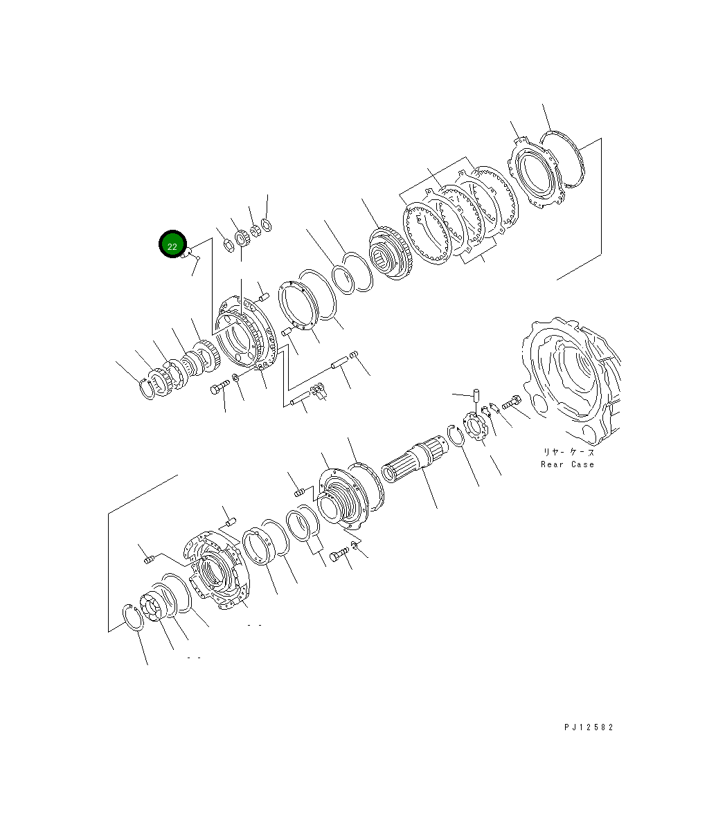 Вал 154-15-42510 Komatsu