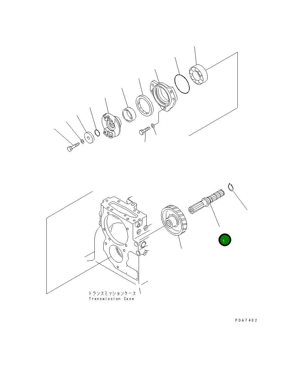 Вал 124-15-52110 Komatsu