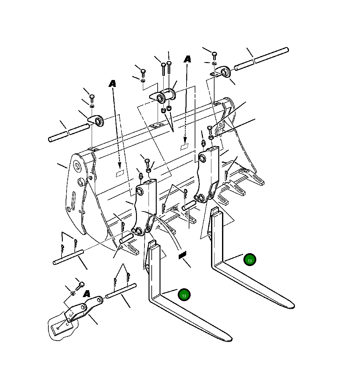 Вилка 42N-N12-1130 Komatsu