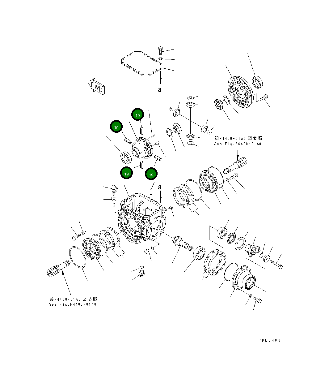 Вал 419-22-21740 Komatsu