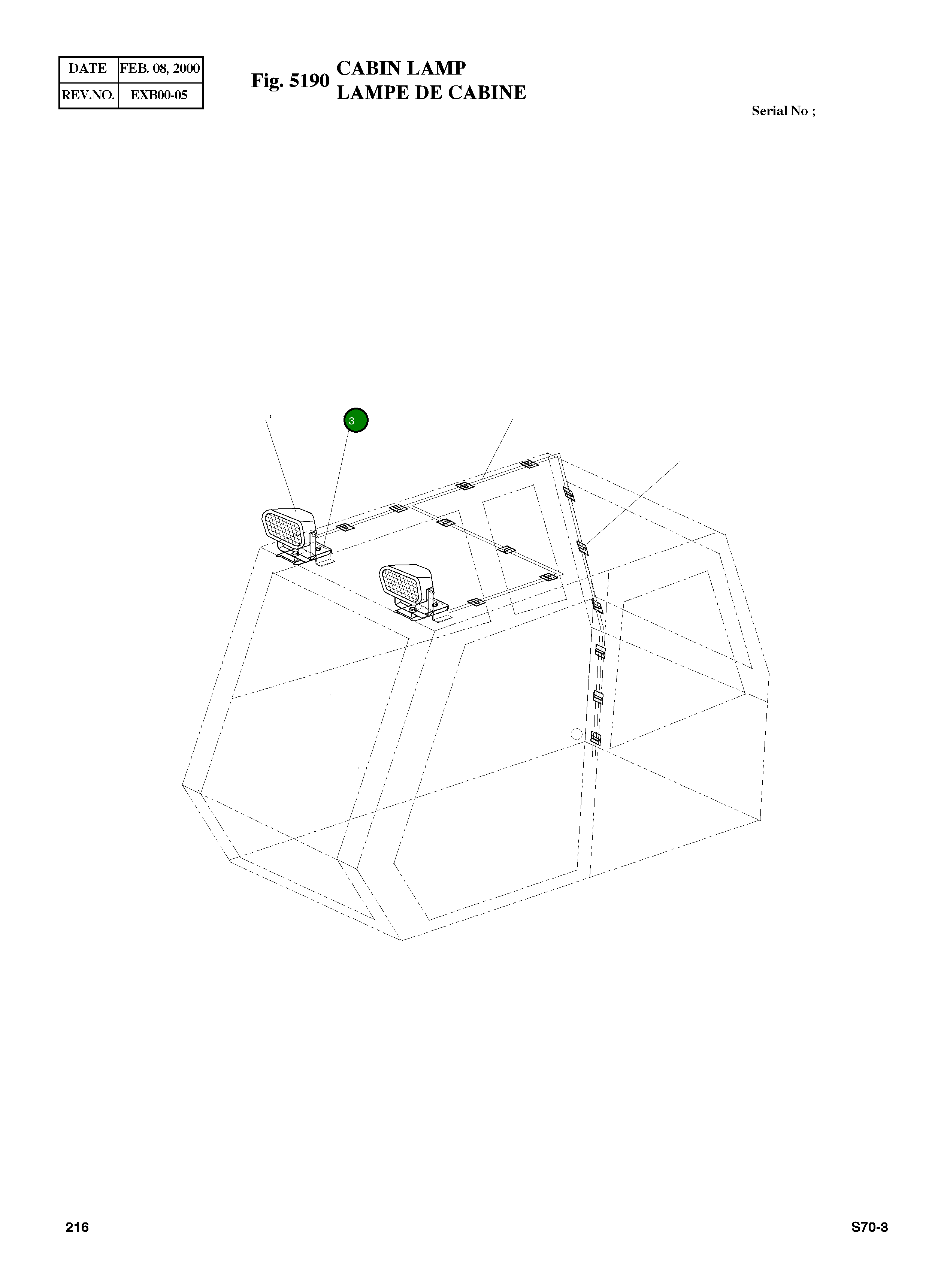 Болт M8X1.25X25 S0509053 Komatsu