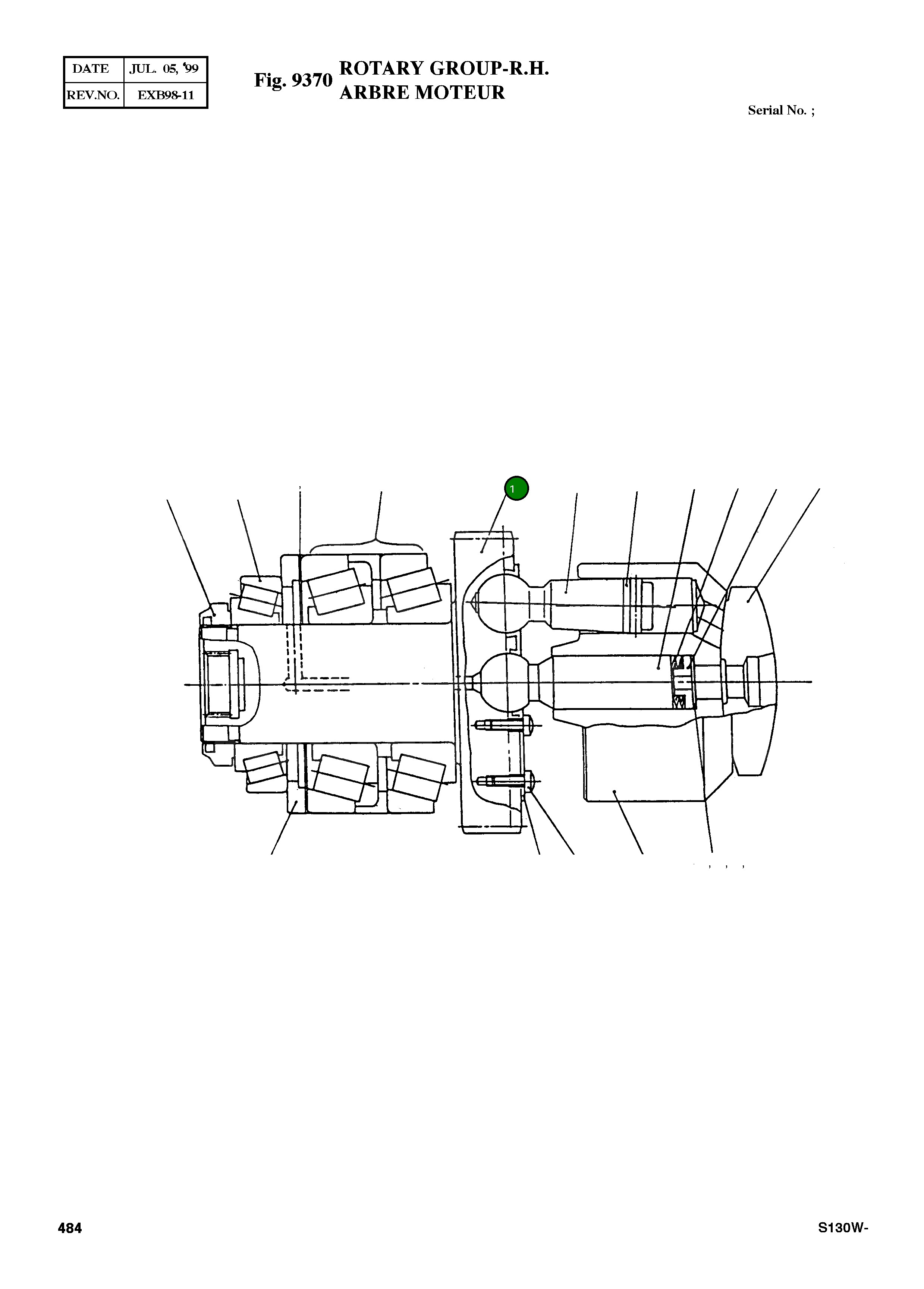 Вал 1100203782 Komatsu