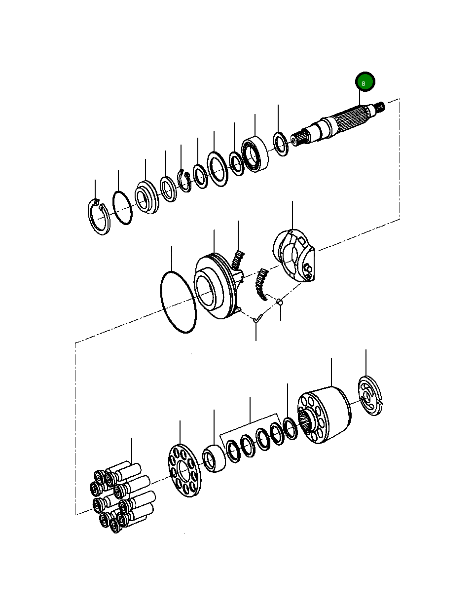 Вал 1434 103 H1 Komatsu
