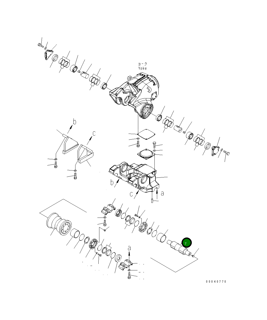 Вал 198-30-46130 Komatsu