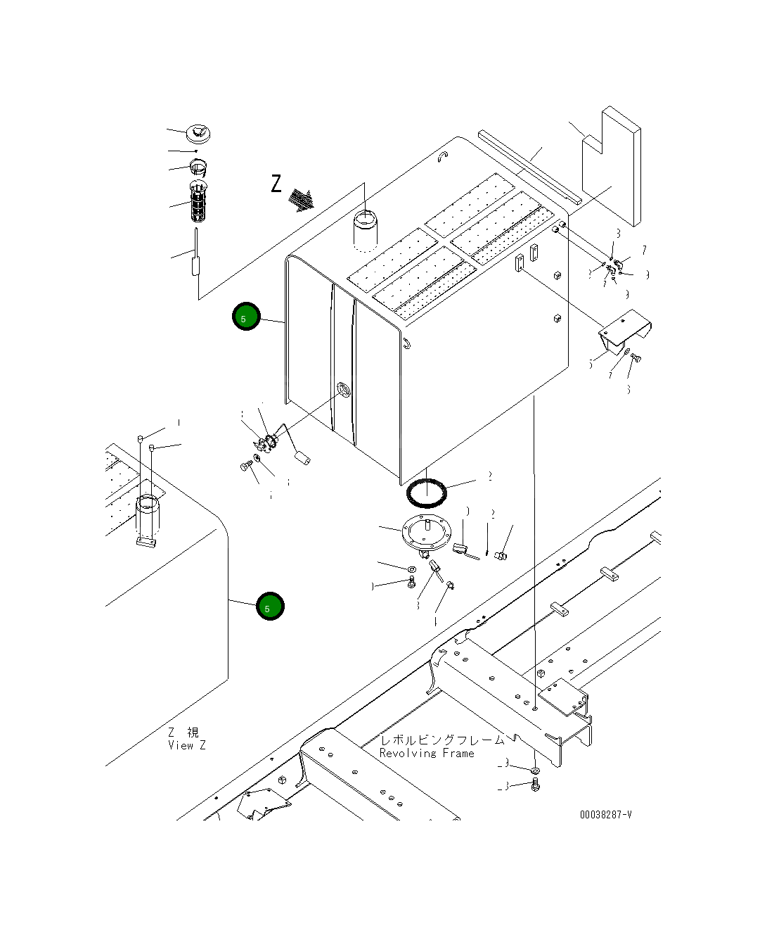 Бак 21M-04-21112 Komatsu