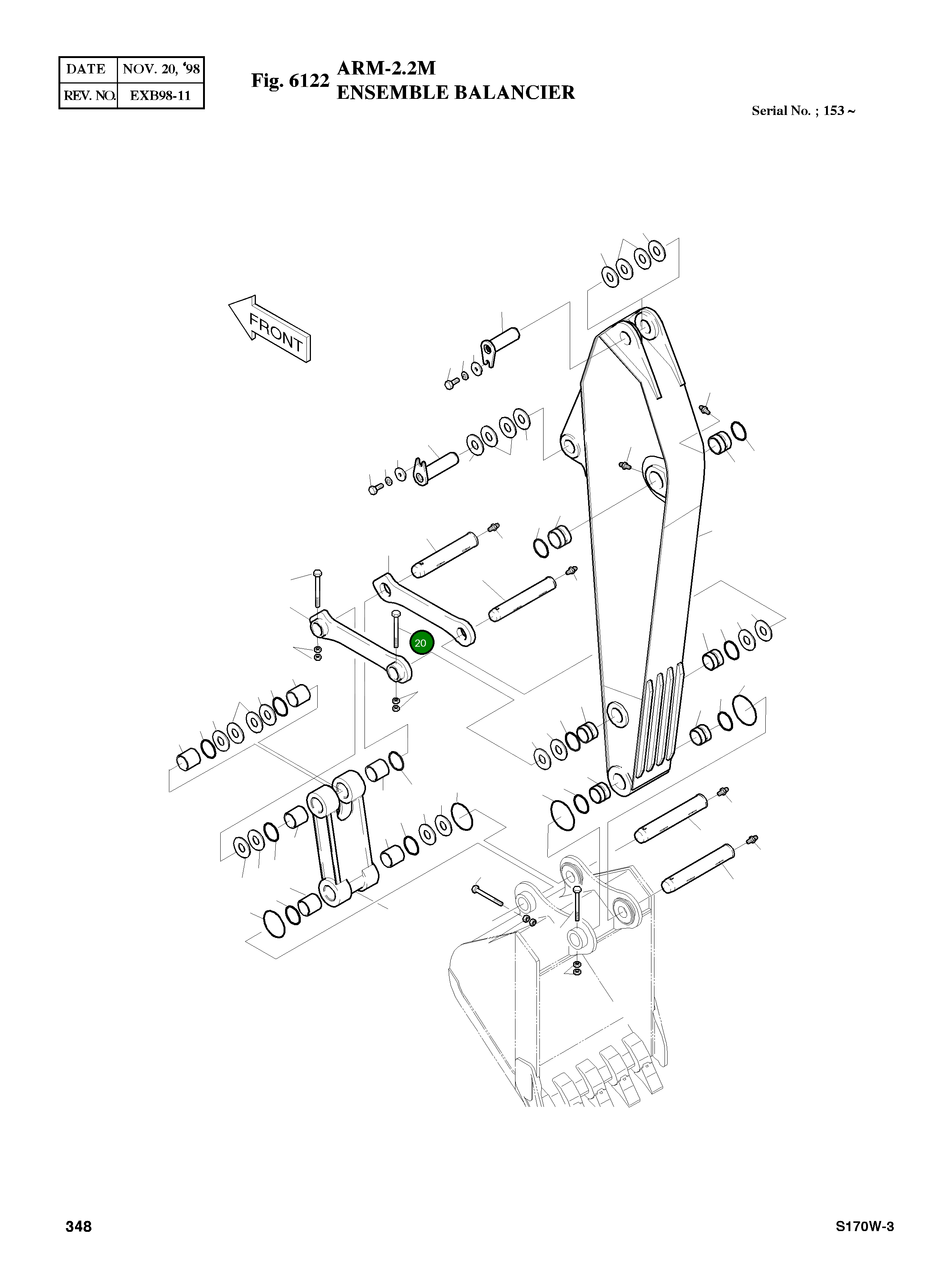 Болт M16X2.0X115 S0566761 Komatsu